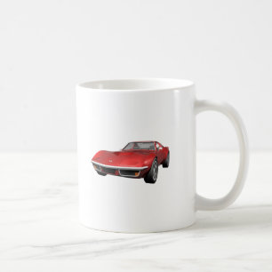 1970 Corvette Sports Car: Red Finish Coffee Mug