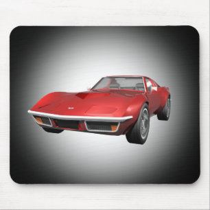1970 Corvette Sports Car: Red Finish: Mousepad