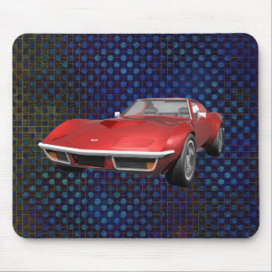 1970 Corvette Sports Car: Red Finish: Mousepad