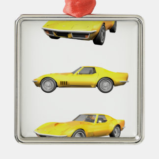 1970 Corvette: Yellow Finish: Metal Tree Decoration