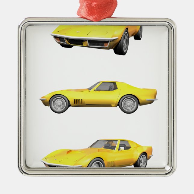 1970 Corvette: Yellow Finish: Metal Tree Decoration (Front)