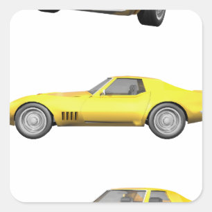 1970 Corvette: Yellow Finish: Square Sticker