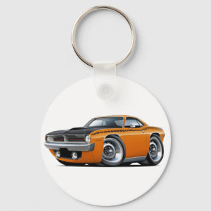 1970 Cuda AAR Orange Car Key Ring