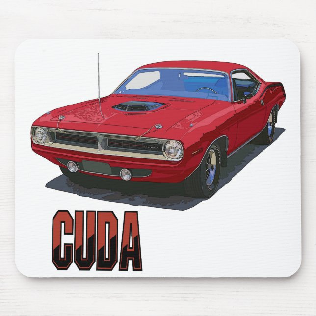 1970 Cuda Coupe Mouse Mat (Front)