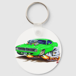 1970 Cuda Green Car Key Ring