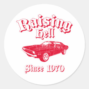 1970 Dodge Challenger Classic Round Sticker