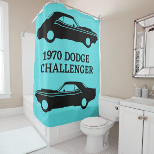 1970 Dodge Challenger Muscle Car Shower Curtain