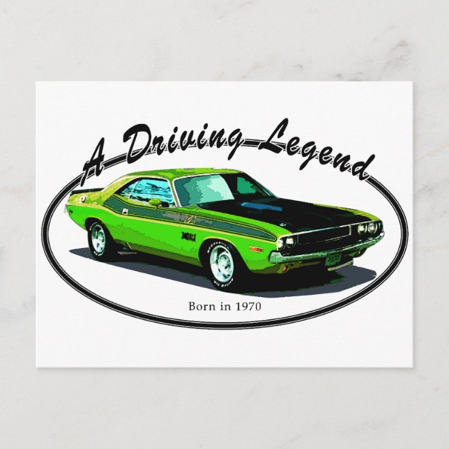 1970 Dodge challenger Postcard (Front)