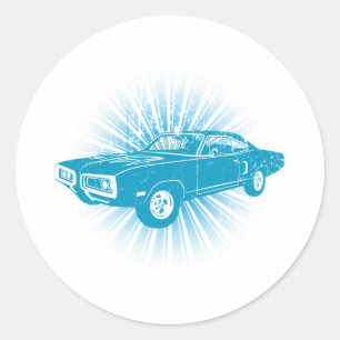 1970 Dodge Super Bee 400 Classic Round Sticker