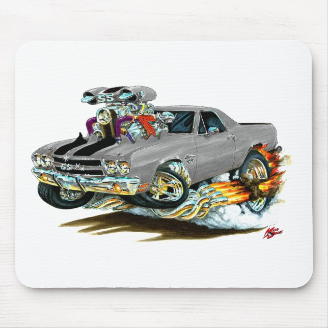1970 El Camino Grey-Black Truck Mouse Mat (Front)