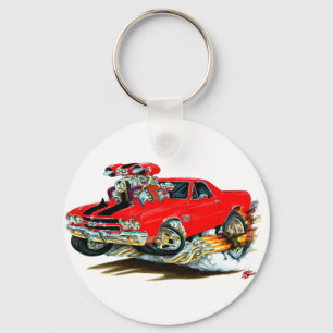 1970 El Camino Red-Black Truck Key Ring