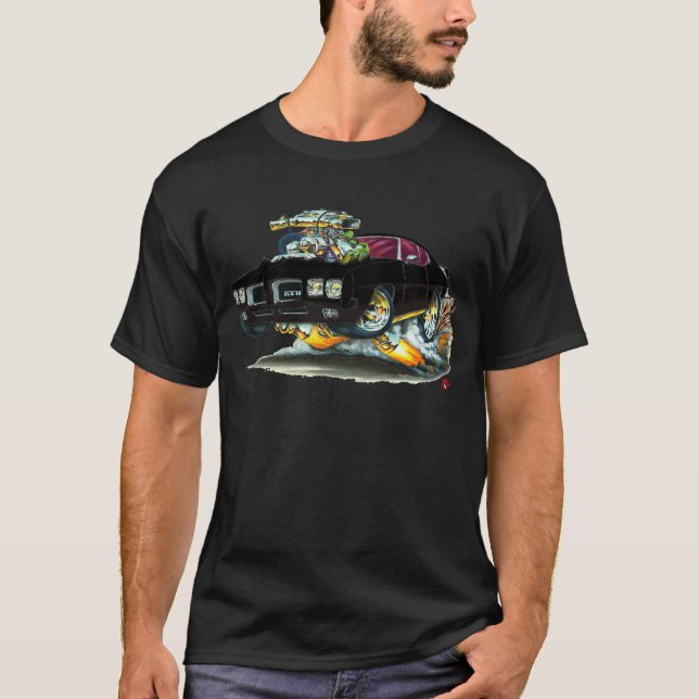 1970 GTO Black Car T-Shirt (Front)