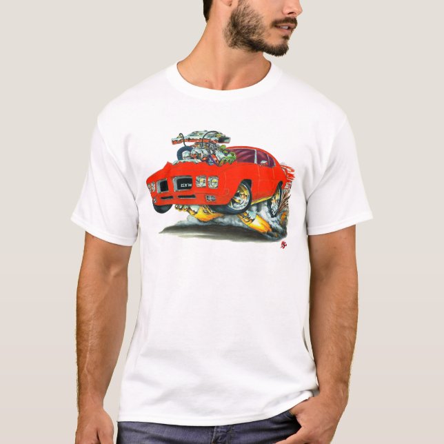 1970 GTO Red Car T-Shirt (Front)