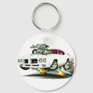 1970 GTO White Car Key Ring