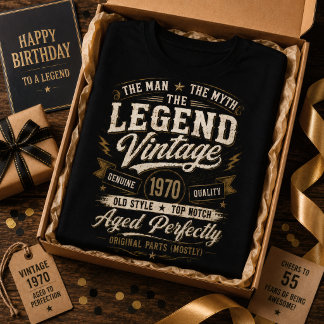 1970 Legendary Aged Perfectly Retro 56th Birthday T-Shirt