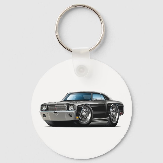 1970 Monte Carlo Black Car Key Ring (Front)