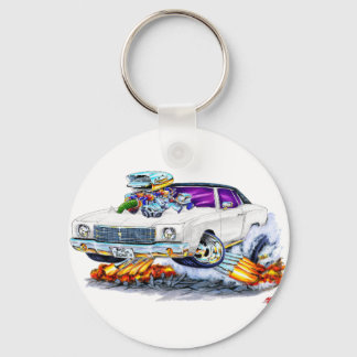 1970 Monte Carlo White Car Key Ring