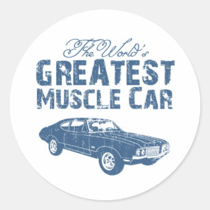 1970 Oldsmobile 442 Classic Round Sticker