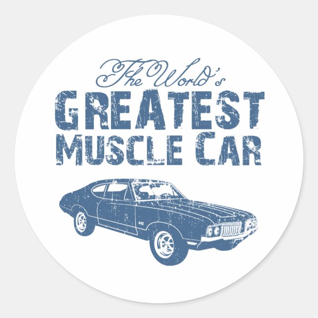 1970 Oldsmobile 442 Classic Round Sticker (Front)