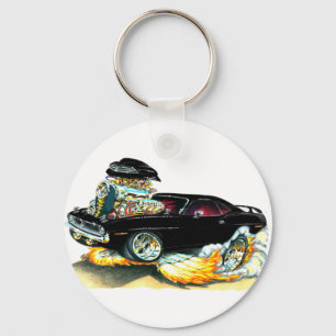 1970 Plymouth Cuda Black Car Key Ring