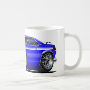 1970 Plymouth Cuda Blue Car Coffee Mug
