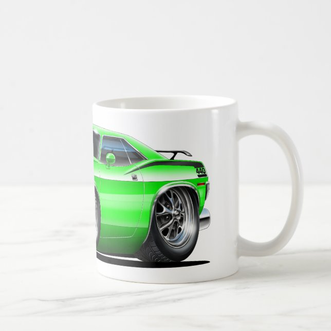 1970 Plymouth Cuda Green Car Coffee Mug (Right)