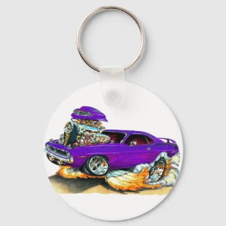 1970 Plymouth Cuda Purple Car Key Ring