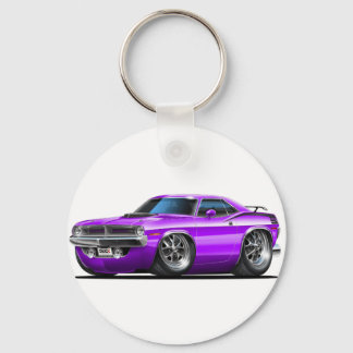 1970 Plymouth Cuda Purple Car Key Ring