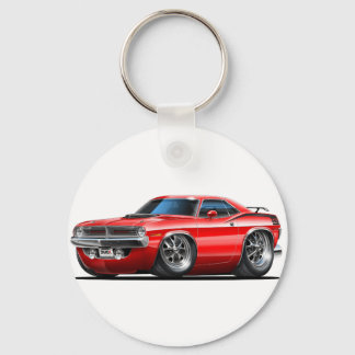 1970 Plymouth Cuda Red Car Key Ring
