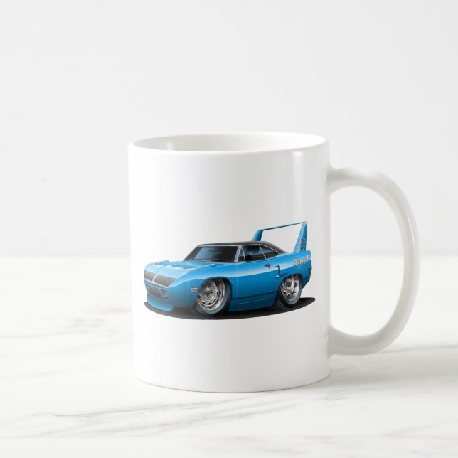 1970 Plymouth Superbird Blue Car Coffee Mug (Right)