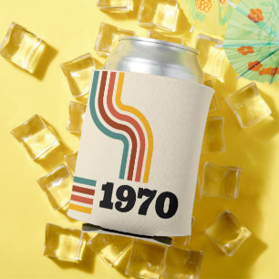 1970 Retro Vintage Poster Birthday or Reunion Can Cooler