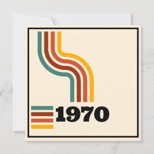 1970 Retro Vintage Poster Birthday or Reunion Thank You Card