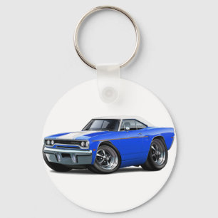 1970 Roadrunner Blue-White Top Key Ring