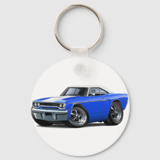 1970 Roadrunner Blue-White Top Key Ring