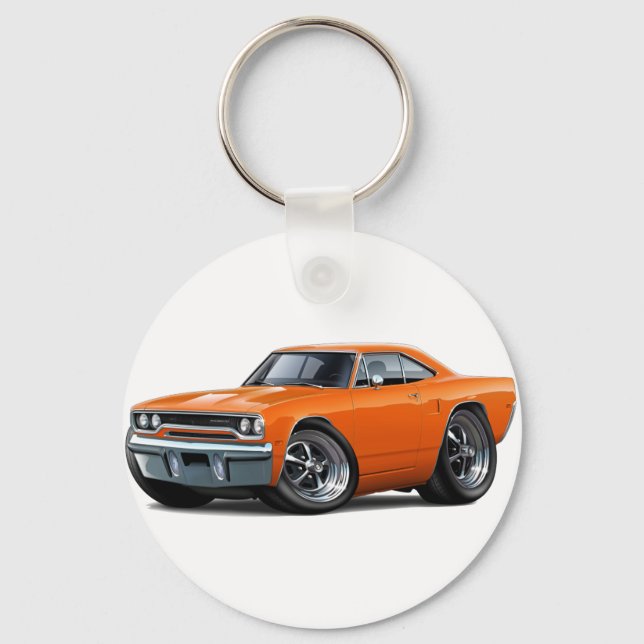 1970 Roadrunner Orange Car Key Ring (Front)