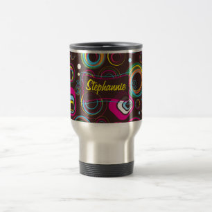 1970’s Retro 15 oz. Stainless steel Travel Mug Cup