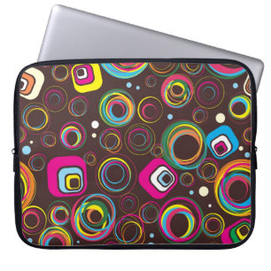 1970’s Retro Circle Laptop Sleeve Protective Case
