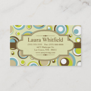 1970’s Retro Circle Pattern Print Business Card