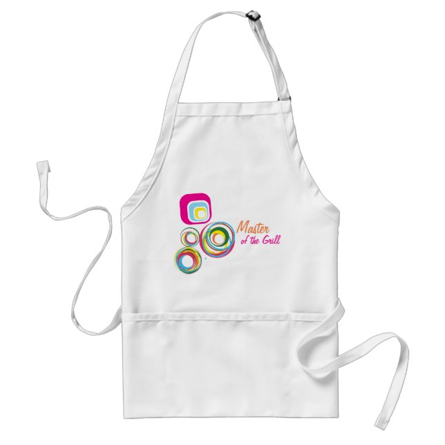 1970’s Retro Circle Square 1950 Groovy Apron (Front)