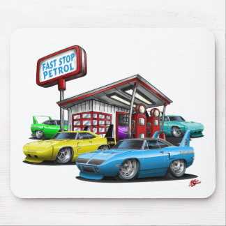 1970 Superbird Gas Station Mouse Mat