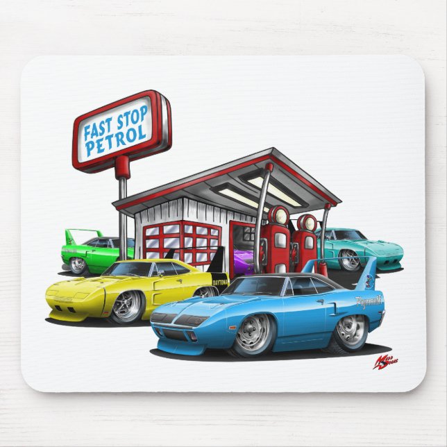 1970 Superbird Gas Station Mouse Mat (Front)