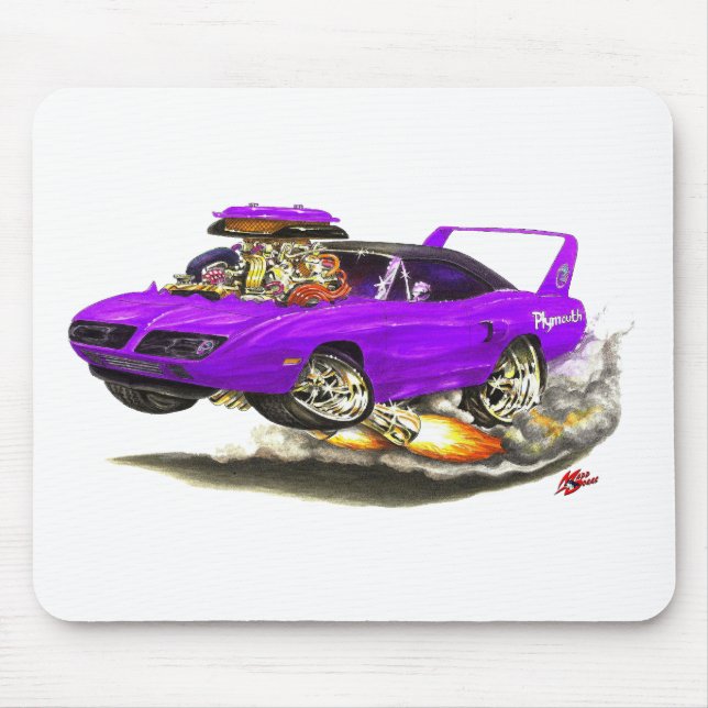 1970 Superbird Purple Car Mouse Mat (Front)