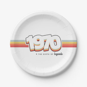 1970 The birth of legends Paper Plate