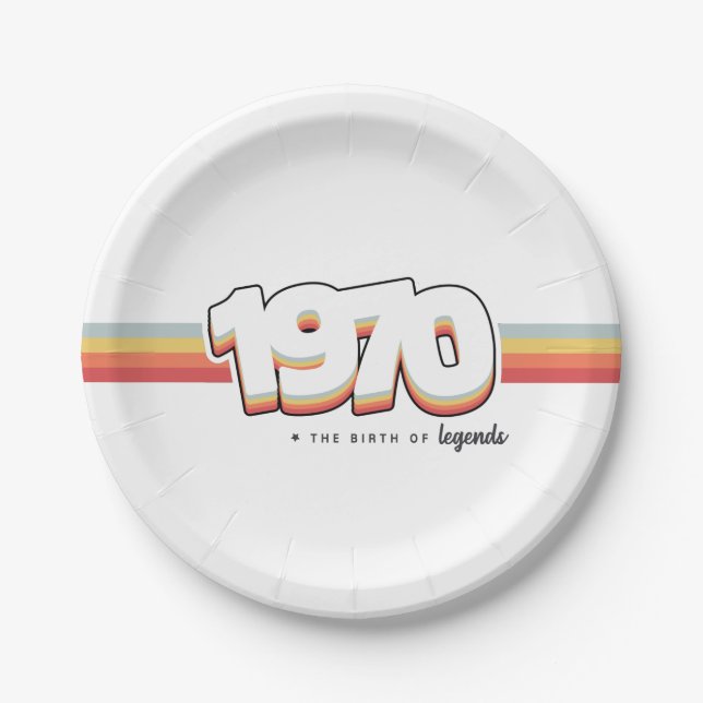 1970 The birth of legends Paper Plate (Front)