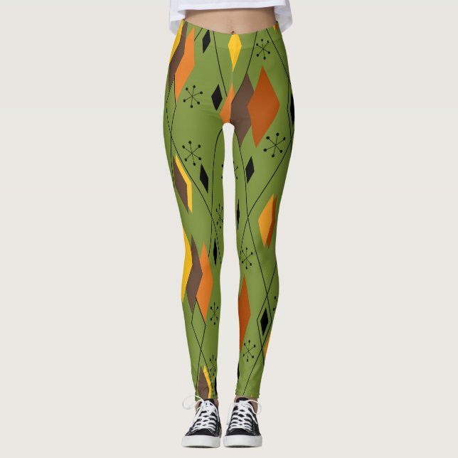 1970s Atomic Diamonds  Leggings (Front)