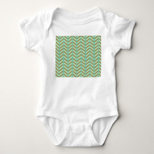 1970s Chevron  Baby Bodysuit (Front)
