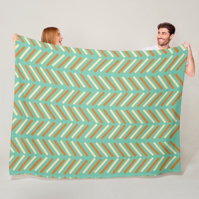 1970s Chevron  Fleece Blanket (In Situ)