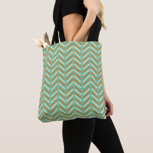 1970s Chevron Tote Bag