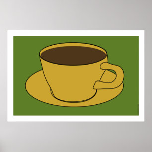 1970's Coffee Cup Pop Art poster