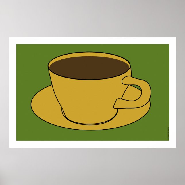 1970's Coffee Cup Pop Art poster (Front)